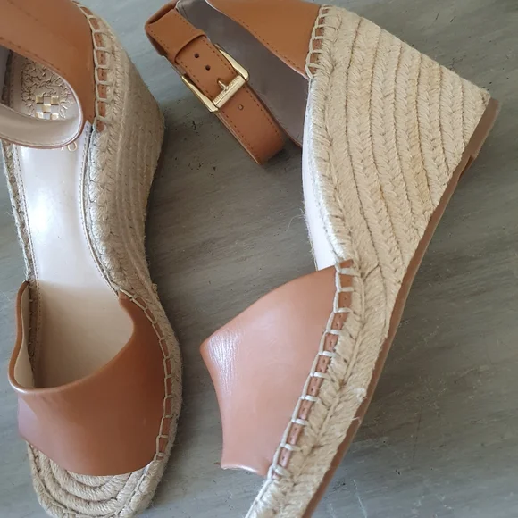 Vince Camuto Platform Maaza Wedge Leather Shoes Size 10 - Picture 9 of 12